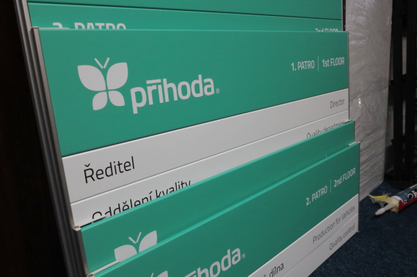 Orientační systém pro objekty firmy Příhoda