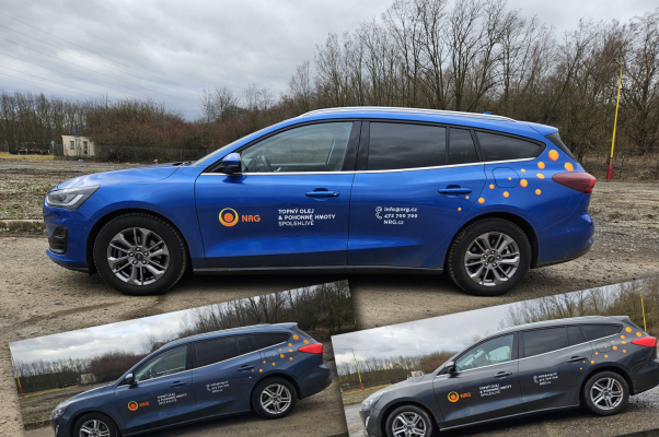 Reklamní polep služeních vozů