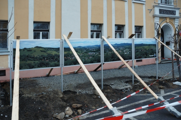 Úřední desky Města Varnsdorf s panoramatickým foto